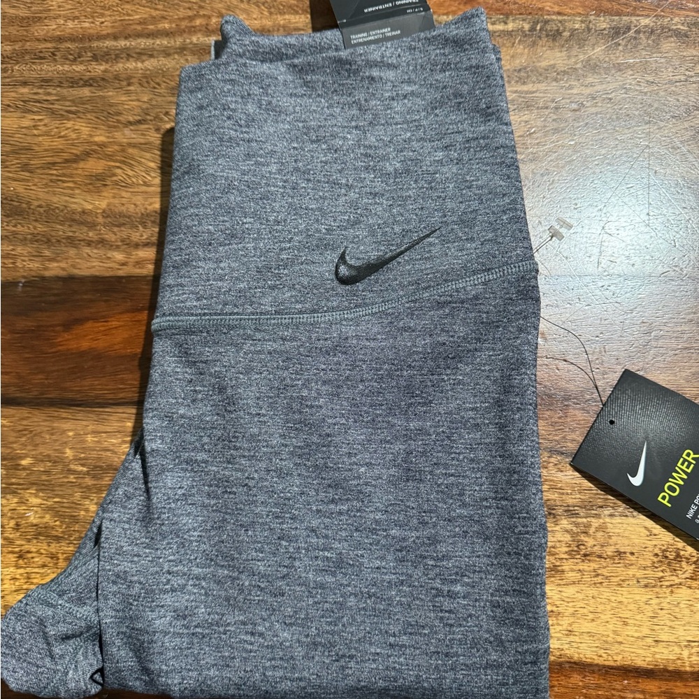 Nike Power Heathered Gray Power Leggings